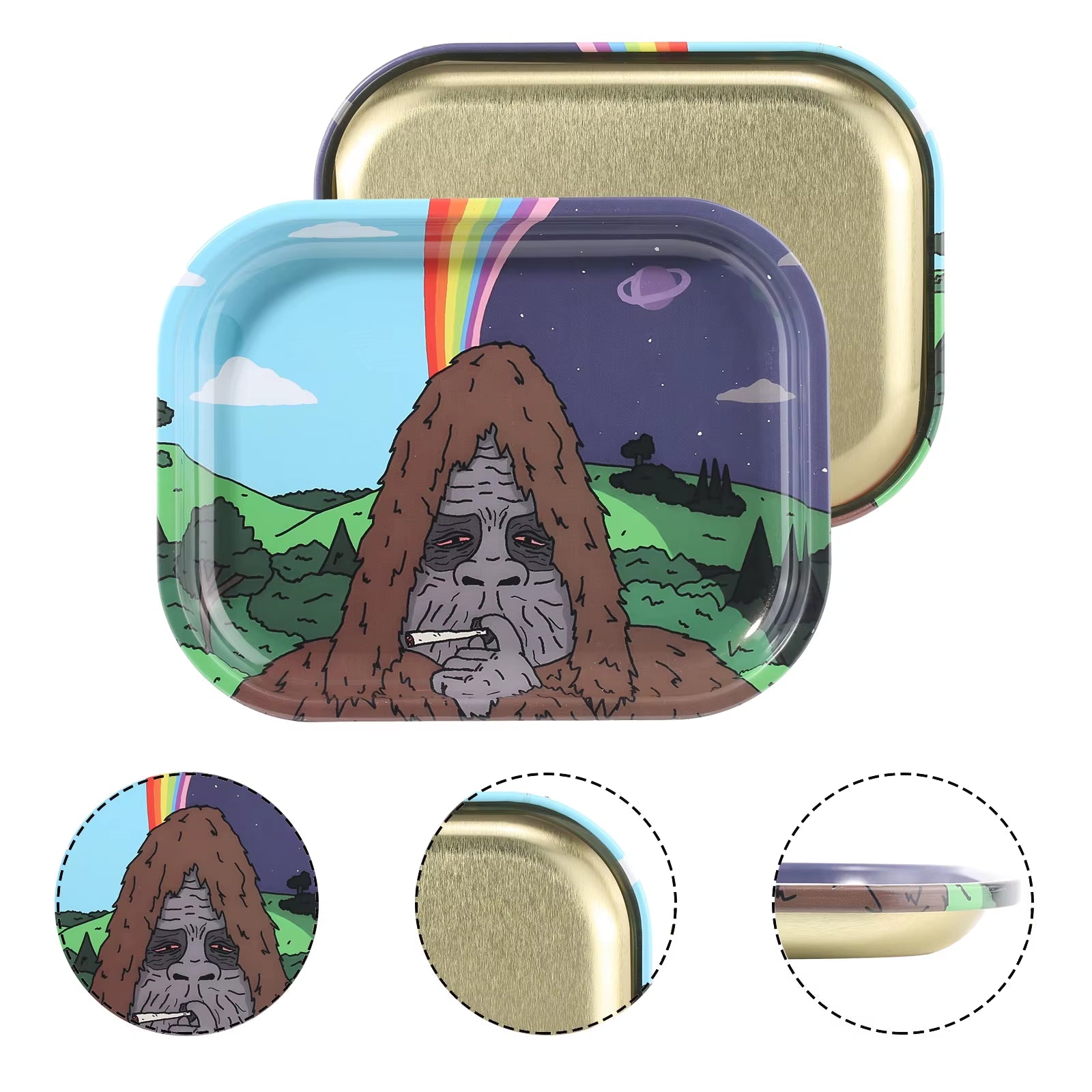 1/2 Pieces Gorrila Herb Spice Grinder Rolling Tray Gifts